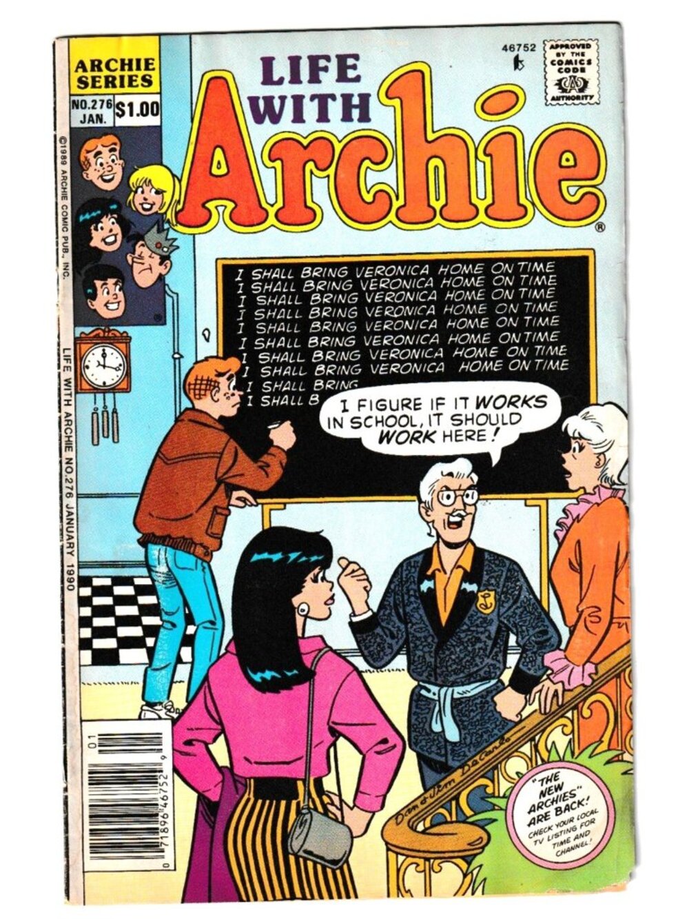 Vintage Life With Archie #276 Comic Book | January 1990 Authentic Reader's Copy